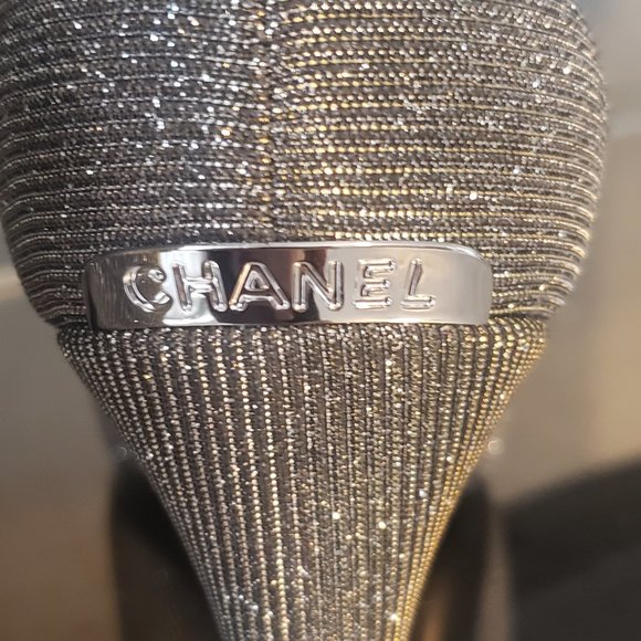 Chanel Sparkle Heels 38.5 GORGEOUS!!! RARE 😍😍😍 - Picture 3 of 17
